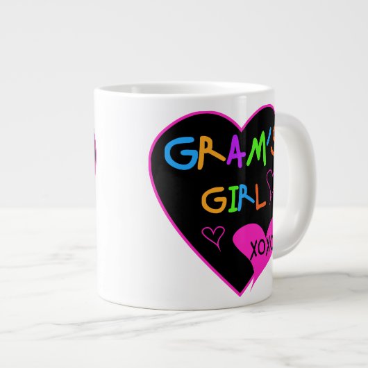 Gram's Girl Custom T - Shirt, Tasse, Tasten, Hülle Jumbo-Tasse (Vorderseite Rechts)