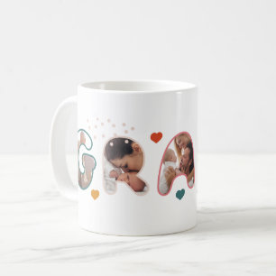 Grams Multiple Foto Letters Collage Oma Kaffeetasse