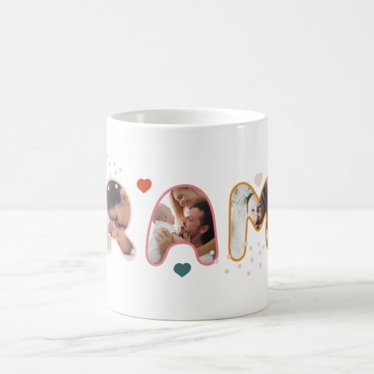 Grams Multiple Foto Letters Collage Oma Kaffeetasse (Mittel)