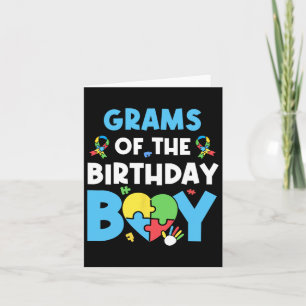 Grams of the Birthday Boy Autismus Awareness Puzzl Karte