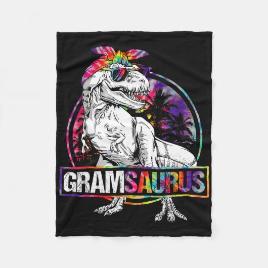 Gramsaurus Dinosaur Gram Saurus Familie passendes  Fleecedecke (Vorderseite)