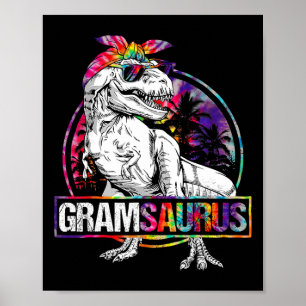 Gramsaurus Dinosaur Gram Saurus Familie passendes  Poster