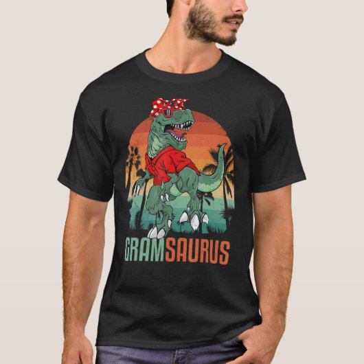 Gramsaurus Rex Gram Saurus Dinosaur Grandma Sungla T-Shirt (Vorderseite)