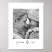 Gran and Me Personalisiert Picture Gift für Oma Poster (Vorne)