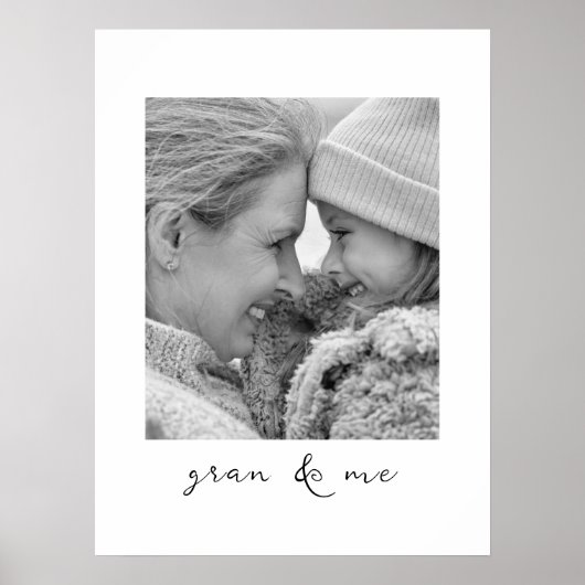 Gran and Me Personalisiert Picture Gift für Oma Poster (Vorne)