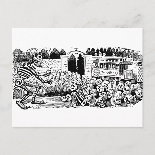Gran Calavera Eléctrica von José Guadalupe Posada Postkarte (Vorderseite)