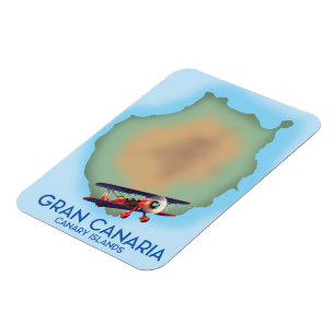 Gran Canaria Kanarische Insel, Reise Poster Kunst. Magnet