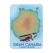 Gran Canaria Kanarische Insel, Reise Poster Kunst. Magnet (Vertikal)