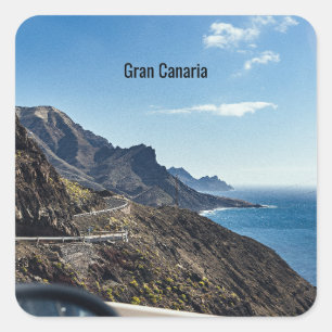 Gran Canaria (Kanarische Insel) Spanien Quadratischer Aufkleber