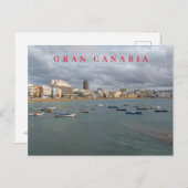 Gran Canaria Las Canteras Blick auf den Strand Pos Postkarte (Vorne/Hinten)