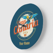 Gran Canaria Parrot Kanarische Inseln Spanien Vint Große Wanduhr (Winkel)