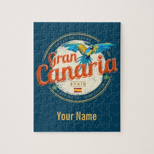 Gran Canaria Parrot Kanarische Inseln Spanien Vint Puzzle (Vertikal)
