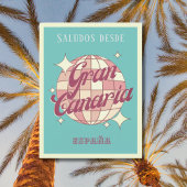 Gran Canaria Spanien España retro Vintage Postkart Postkarte