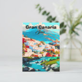 Gran Canaria Spanien Reise Kunst Postkarte Kunst | (Stehend Vorderseite)