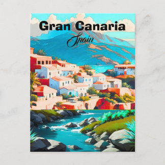 Gran Canaria Spanien Reise Kunst Postkarte Kunst |