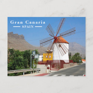 Gran Canaria Spanien Traditionelle Windmühle Feiertagspostkarte