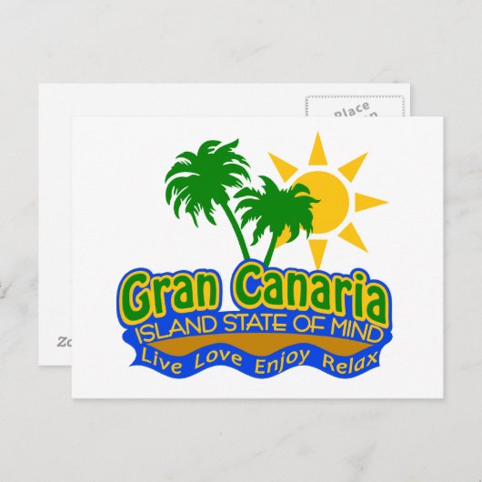 Gran Canaria Staat der Postkarte des Geistes (Vorne/Hinten)