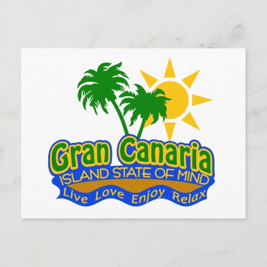 Gran Canaria Staat der Postkarte des Geistes (Vorderseite)