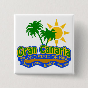 Gran Canaria Staat des Sinnesknopfes Button