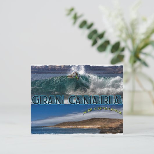Gran Canaria Surf Challenge Postkarte (Stehend Vorderseite)