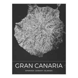 Gran Canaria Vintage-Reisekarte Fotodruck