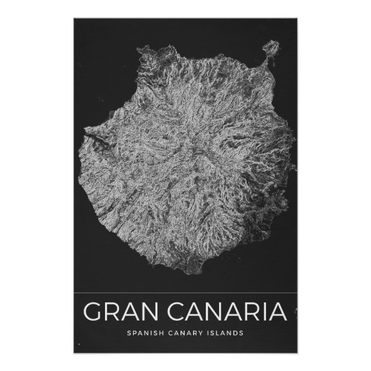 Gran Canaria Vintage Travel Map Poster (Vorderseite)
