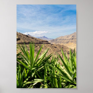 Gran Canary Mountain Landscape Poster