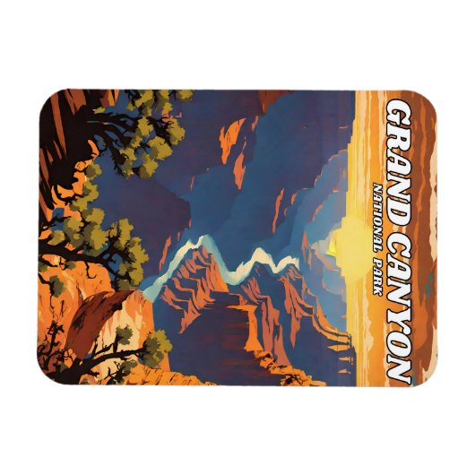 Gran Canyon National Park Illustrationsprogramm Magnet (Horizontal)