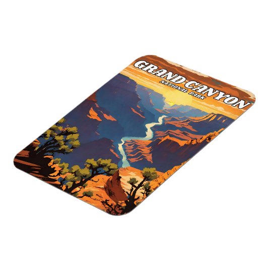 Gran Canyon National Park Illustrationsprogramm Magnet (Linke Seite)
