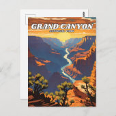 Gran Canyon National Park Illustrationsprogramm Postkarte (Vorne/Hinten)