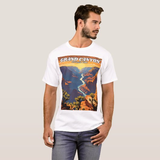 Gran Canyon National Park Illustrationsprogramm T-Shirt (Vorne ganz)