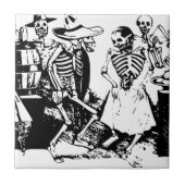 Gran-Fandango-Mexikanerskelette Fliese (Vorderseite)