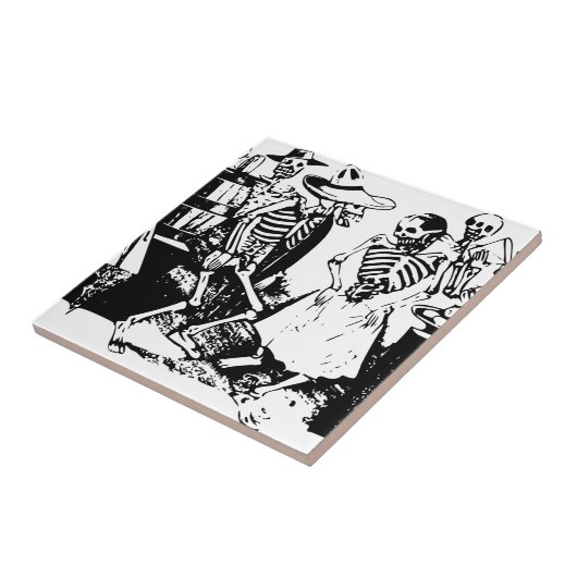 Gran-Fandango-Mexikanerskelette Fliese (Seite)