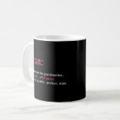 Gran Funny Definition Noun Kaffeetasse (Vorderseite Links)