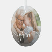 Gran Oma Script Overlay Ornament Aus Glas (Vorderseite links)