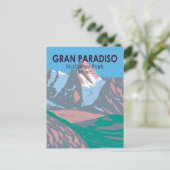 Gran Paradiso Nationalpark Italien Vintag Postkarte (Stehend Vorderseite)