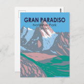 Gran Paradiso Nationalpark Italien Vintag Postkarte (Vorne/Hinten)