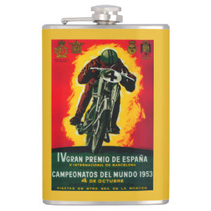 Gran Premio de Espana Vintage Poster Europa Flachmann