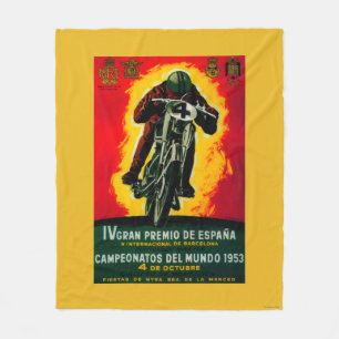 Gran Premio de Espana Vintage PosterEurope Fleecedecke