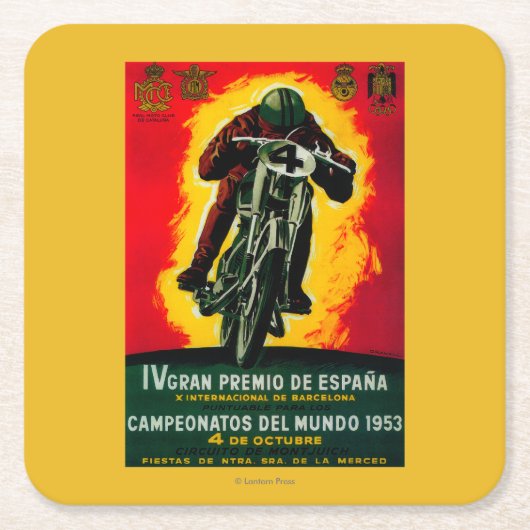 Gran Premio de Espana Vintage PosterEurope Rechteckiger Pappuntersetzer (Vorderseite)