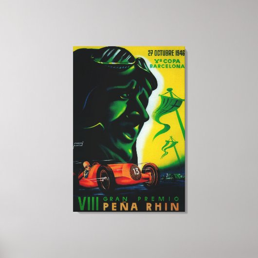 Gran Premio Pena Rhin Vintag Poster Europe Leinwanddruck (Vorderseite)