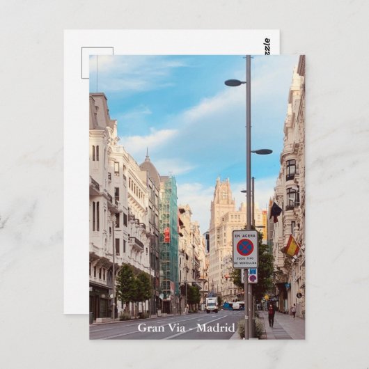 Gran Vía - Madrid Postkarte (Vorne/Hinten)