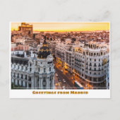 Gran Via Madrid Spanien Moderne Postkarte (Vorderseite)