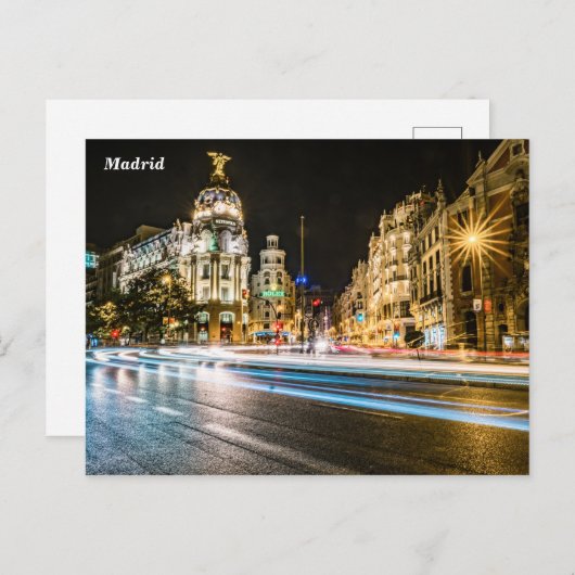 "Gran Via" Postkarte (Vorne/Hinten)