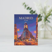 Gran Vía Spanien Postkarte (Stehend Vorderseite)