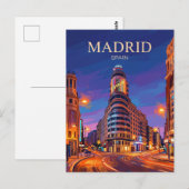 Gran Vía Spanien Postkarte (Vorne/Hinten)
