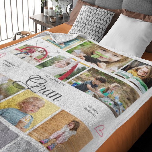 Gran We Liebe Sie Personalisiert Herzen Fleecedecke