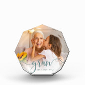 Gran We Liebe You | Oma Script Overlay Fotoblock (Vorderseite)