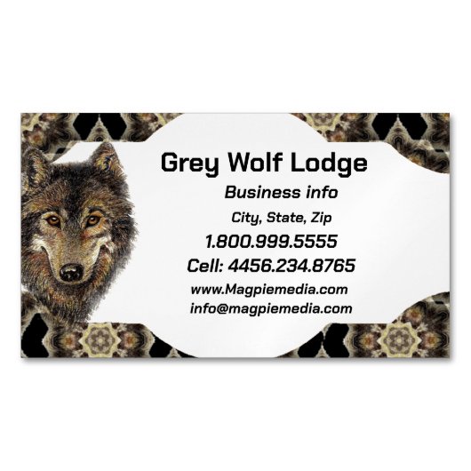 Gran Wolf Lodge Wilhelm Tell Magnetische Visitenkarte (Vorderseite)