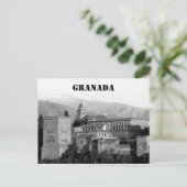 Granada alhambra grau postkarte (Stehend Vorderseite)
